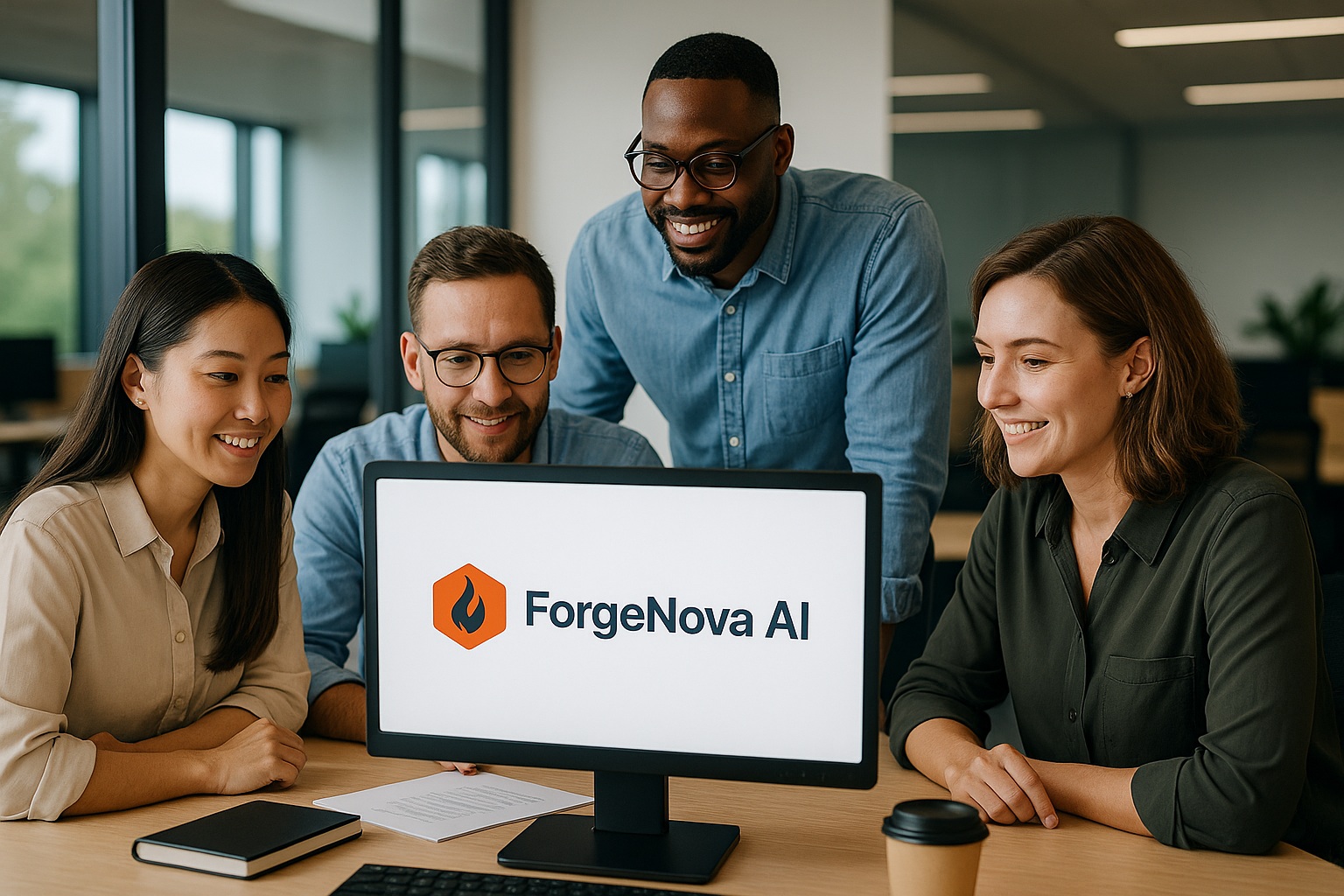 Team collaborating at ForgeNovaAI